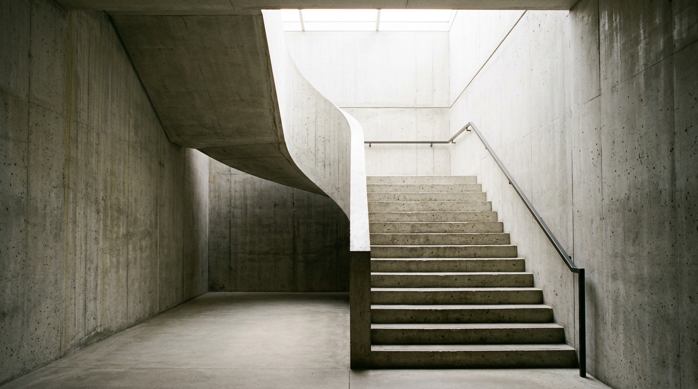 Staircase rising toward light illustrating direct selling industry founders