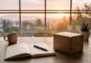 Sunrise over a quiet desk with a checklist