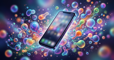 Floating social bubbles around a phone